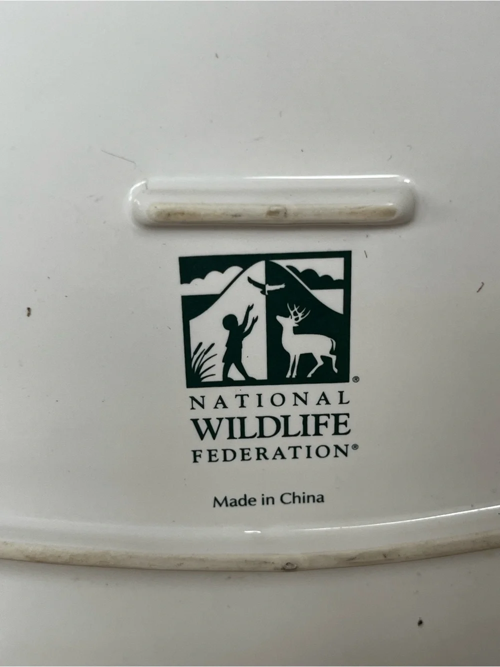 National wildlife Federation, ceramic Oval Tray with Two Red Foxes